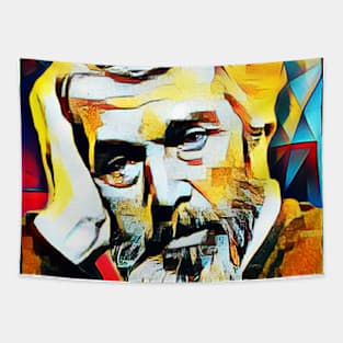 Thomas Carlyle Abstract Portrait | Thomas Carlyle Abstract Artwork 15 Tapestry