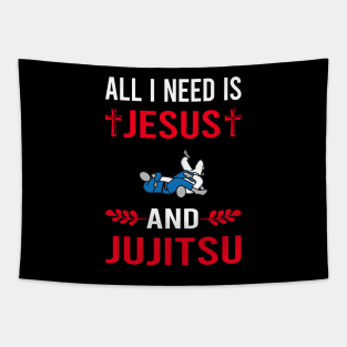 I Need Jesus And Jujitsu Ju Jitsu Jiujitsu Jiu Jitsu BJJ Tapestry