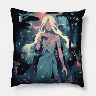 Celestial Forest Elf Guardian Pillow