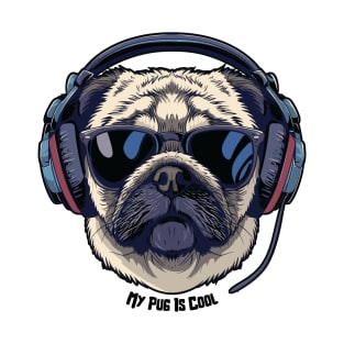 Cool Dogs - Sounds and Shade - Pug T-Shirt