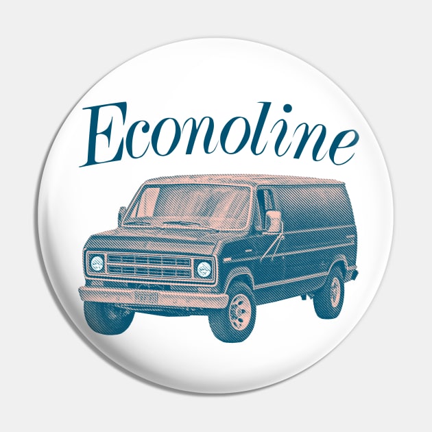 Econoline ///// Retro Style Original Design Pin by DankFutura