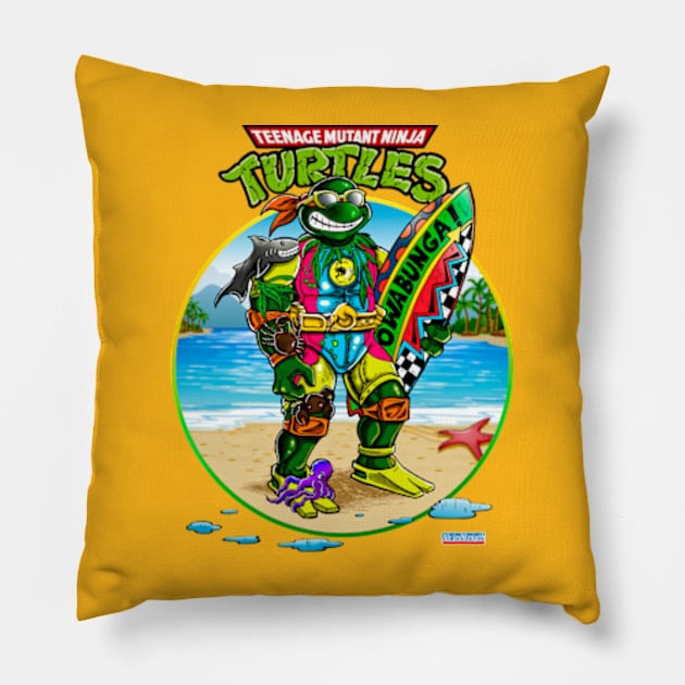 mike sewer surfer Pillow by Ale_jediknigth