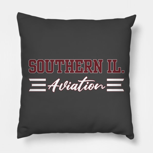 Southern Illinois Aviation Pillow by AddictingDesigns