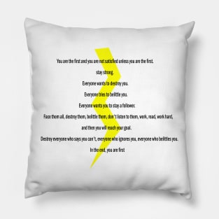 Self-supporting sentences Pillow