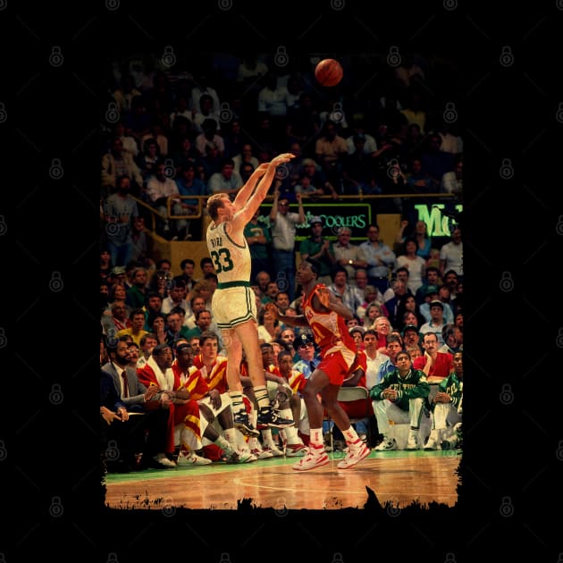 Larry Bird - Vintage Design Of Basketball by JULIAN AKBAR PROJECT