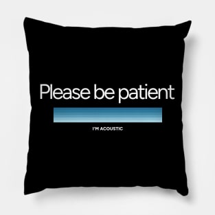 Please be patient. I'm acoustic. Pillow