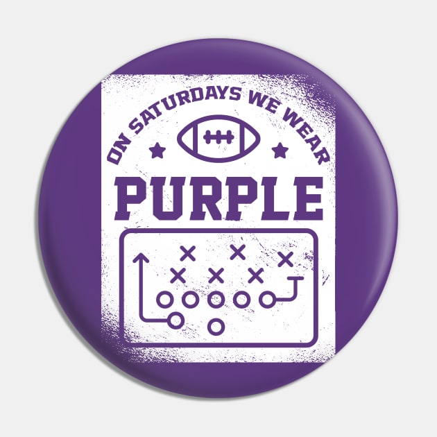 On Saturdays We Wear Purple // Vintage School Spirit // Go Purple Pin by SLAG_Creative