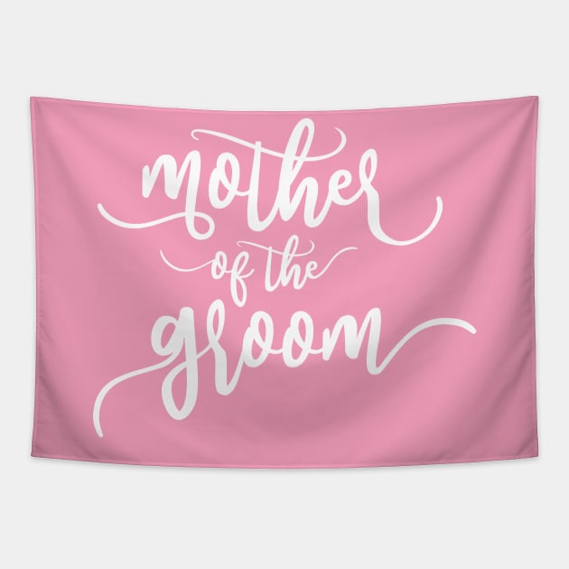 Simple Mother of the Groom Wedding Calligraphy Tapestry by Jasmine Anderson