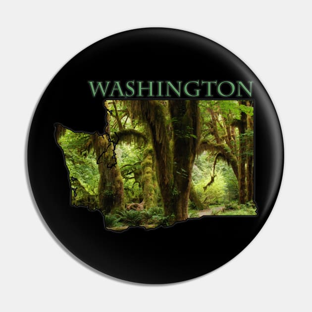 Washington State Outline (Olympic National Park & Forest) Pin by gorff