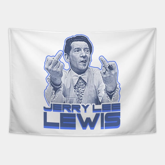 Jerry Lee Lewis :: Vintage Rockabilly FanArt Tapestry by darklordpug