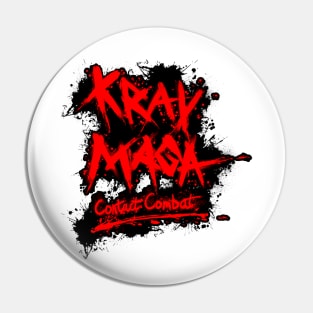 Krav Maga Contact Combat - Red on Black Pin