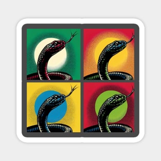 Black Mamba Pop Art - Cool Snake Magnet