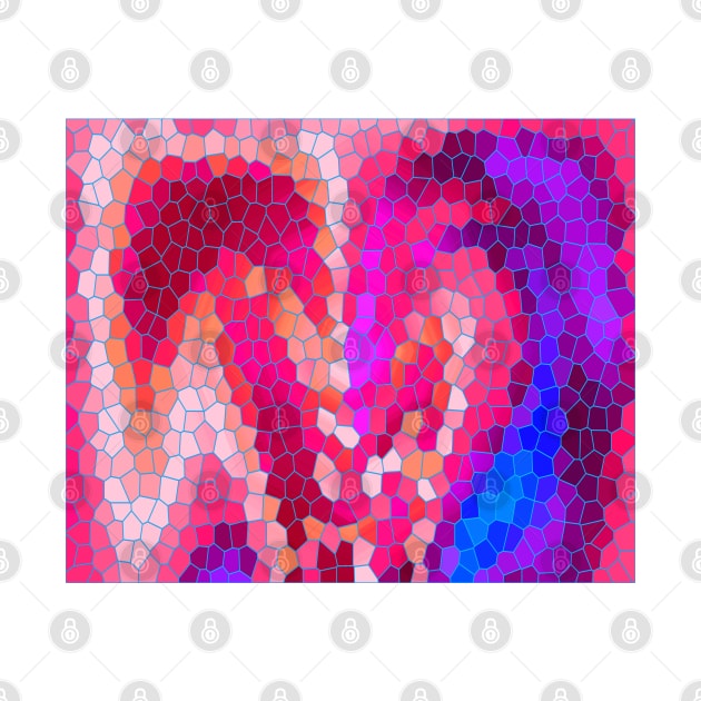 Pink Purple Blue and Magenta Abstract Art Mosaic Pattern by Abstractdesigns