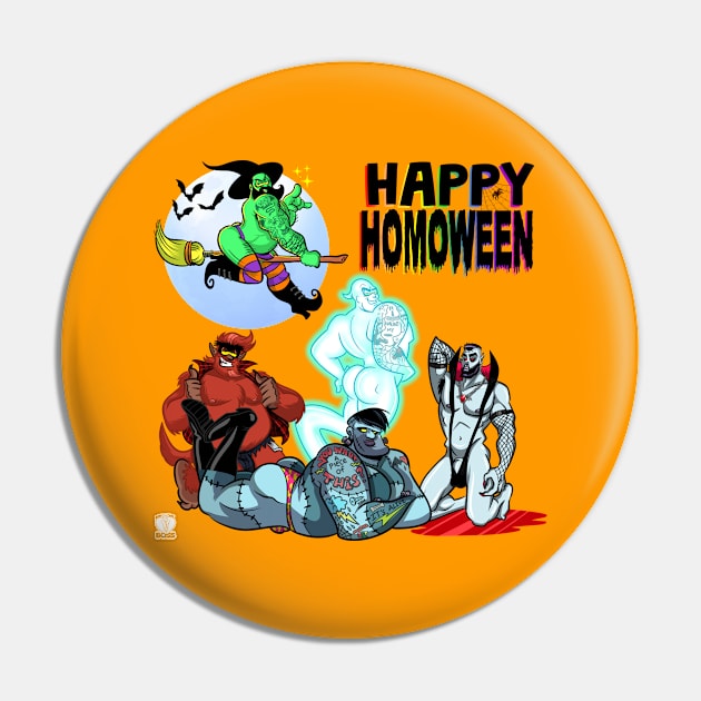 Happy Homoween Pin by BeefcakeBoss