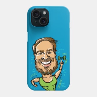 caricature portrait - bearded man Phone Case