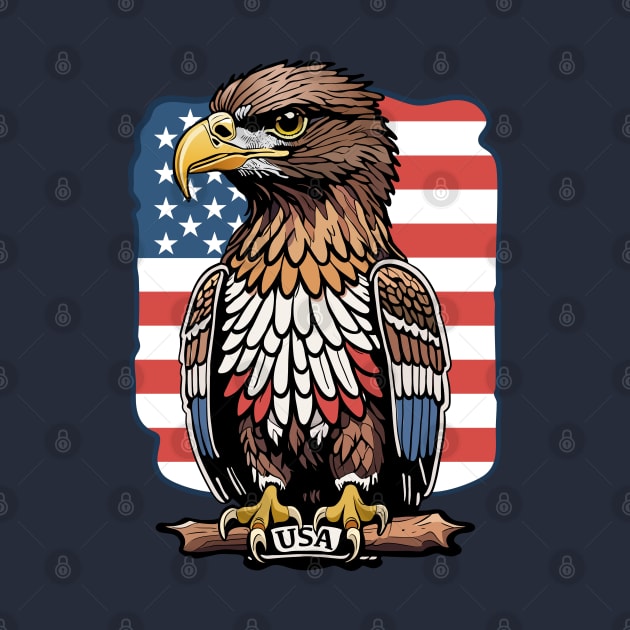 Eagle American Flag shield USA by anderleao