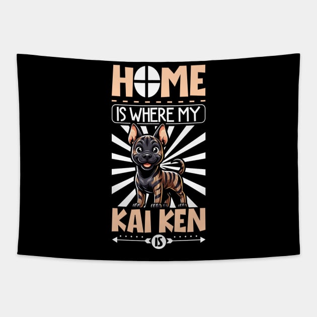 Home is with my Kai Ken Tapestry by Modern Medieval Design