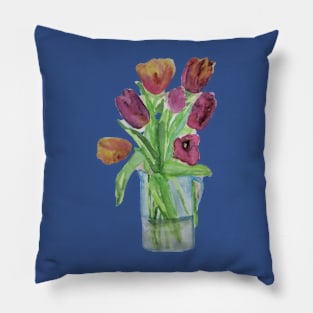 Cup of Tulips Pillow