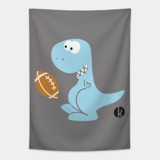 T-rex football Tapestry