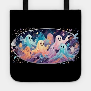 COLORFUL GHOSTS IN PASTEL COLOR Tote