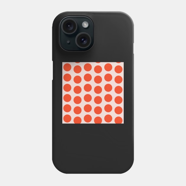 Pink Coral Polka Dot Offset Seamless Repeat Pattern Phone Case by 2CreativeNomads