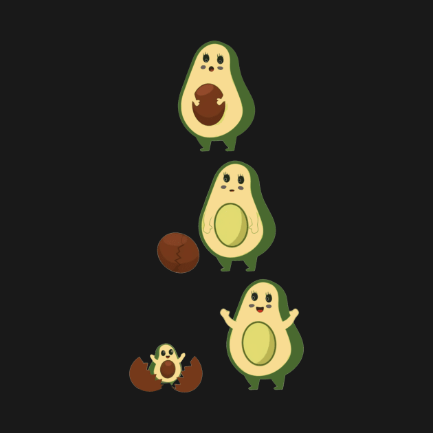 Mamacado Pregnant Mom Cute Avocado Baby by PHShirt