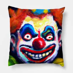 Evil Clown - Horror Art Brut Painting Pillow