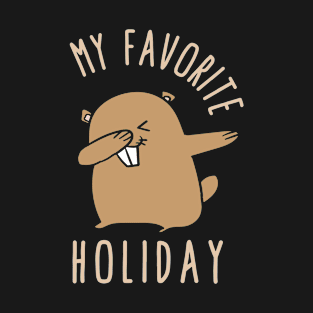 Dabbing Marmot My Favorite Holiday T-Shirt