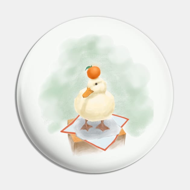 鸭子与苹果 duck and apple Pin by take a book