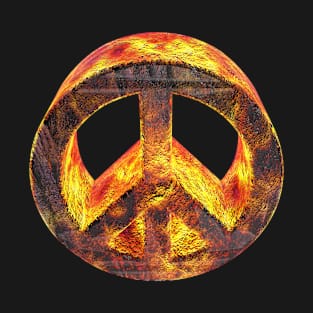 Peace - 3D - Lava T-Shirt