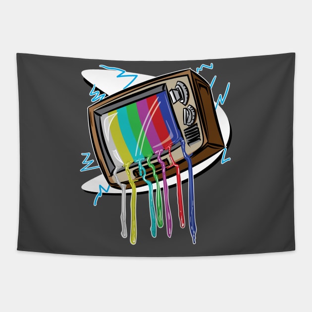 TV dripping pixels Tapestry by eShirtLabs