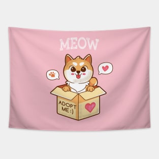 Cute Cat Meow Tapestry