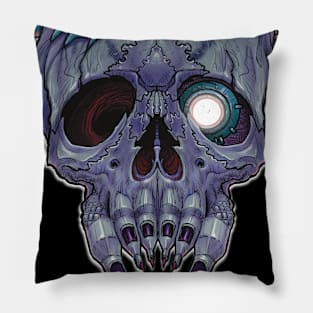 cyborg skull paskalamak shirt again Pillow