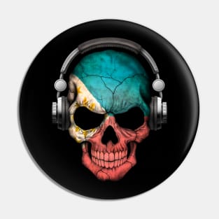 Dark Skull Deejay with Filipino Flag Pin