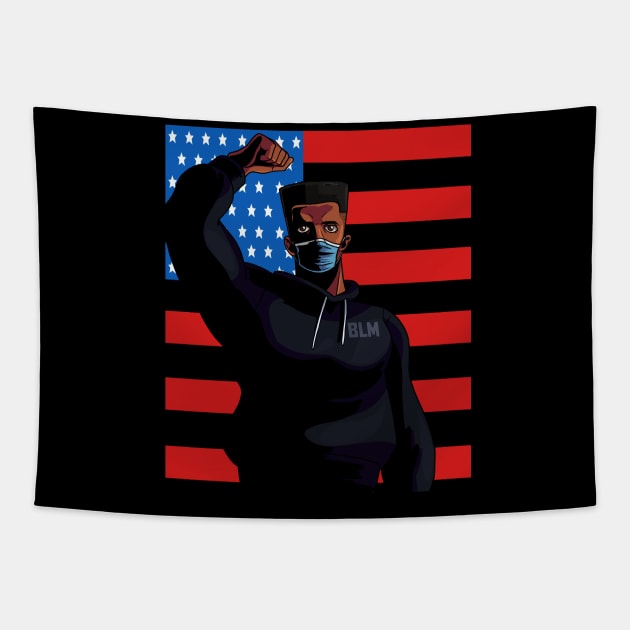 Black Lives Matter Civil Rights Protester Tapestry by Noseking