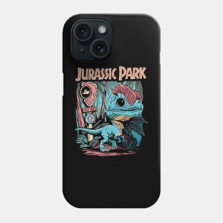 Dilophosaurus Encounter: Movie Scene-Inspired Dilophosaurus Phone Case