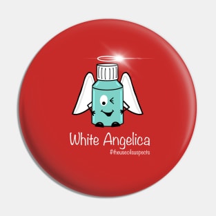 White Angelica Pin