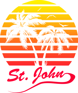 St. John 80s Tropical Sunset Magnet