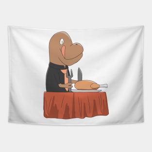 Thanksgiving T.rex Tapestry