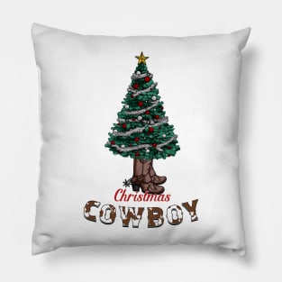 Christmas Cowboy Pillow