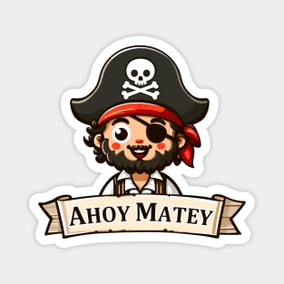 Ahoy Matey: Playful Pirate Adventure Magnet