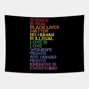 Science is Real Black Lives Matter Love Is Love T-Shirt - Human Rights Activist and Equality Tapestry