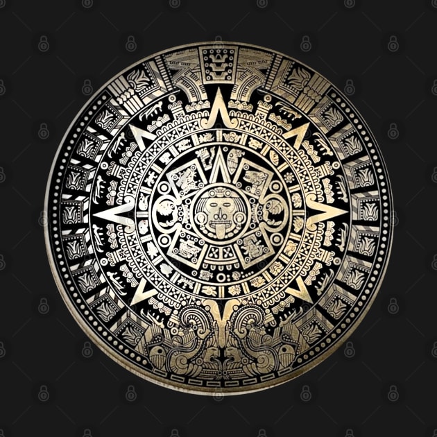 Gold verstion of the mayan calendar by junochaos