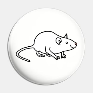 White Rat Pin