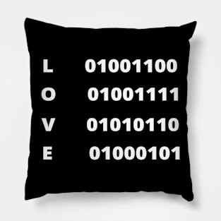 LOVE IN BINARY LANGUAGE CODE FOR PROGRAMER GIFT IDEA Pillow