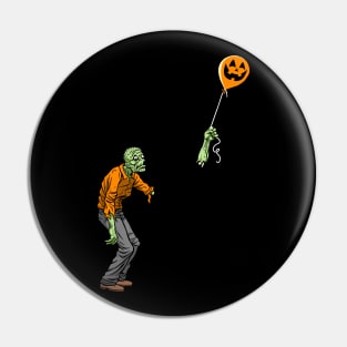 Sad Zombie on Dark - Halloween Edition Pin