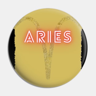 Aries Zodiac Sign Pin