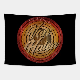 arjunthemaniac,circle vintage retro faded Van Halen Tapestry