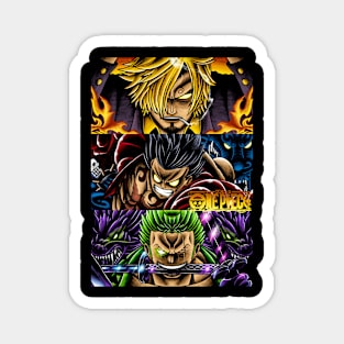 Sanji X Luffy X Sanji Design Art Magnet