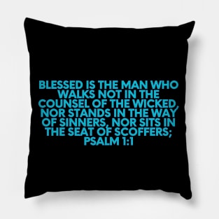 Bible Verse Psalm 1:1 Pillow